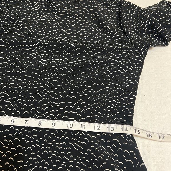 NWOT MONKL Women's Midi Dress Black Geometric Long Sleeve Size 38/Medium - Picture 9 of 11